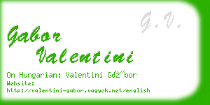 gabor valentini business card